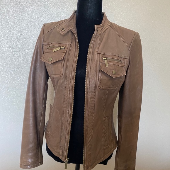 MICHAEL Michael Kors smooth lamb skin jacket - Picture 2 of 11